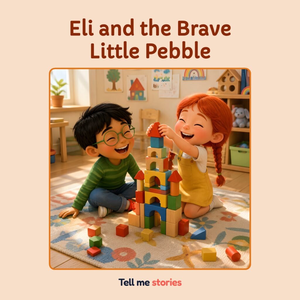 Cover of the illustrated story "Eli and the Brave Little Pebble"