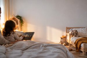 Using personalized stories to transition from co-sleeping
