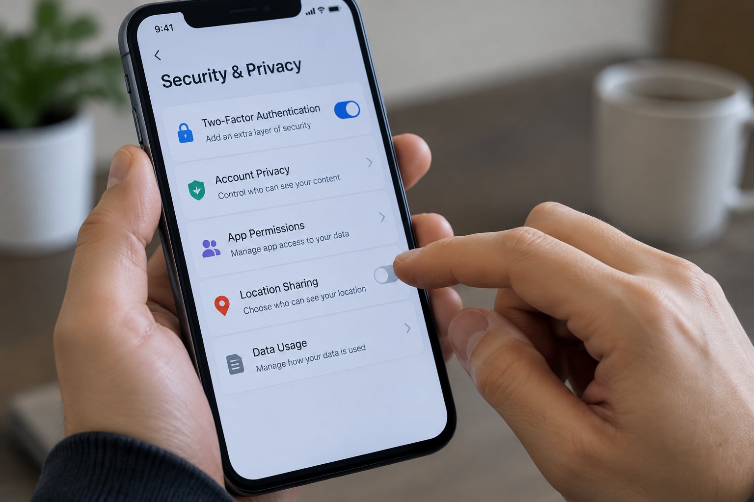Understanding the safety of ai for children in digital media 4 Adjusting privacy settings on a mobile device.