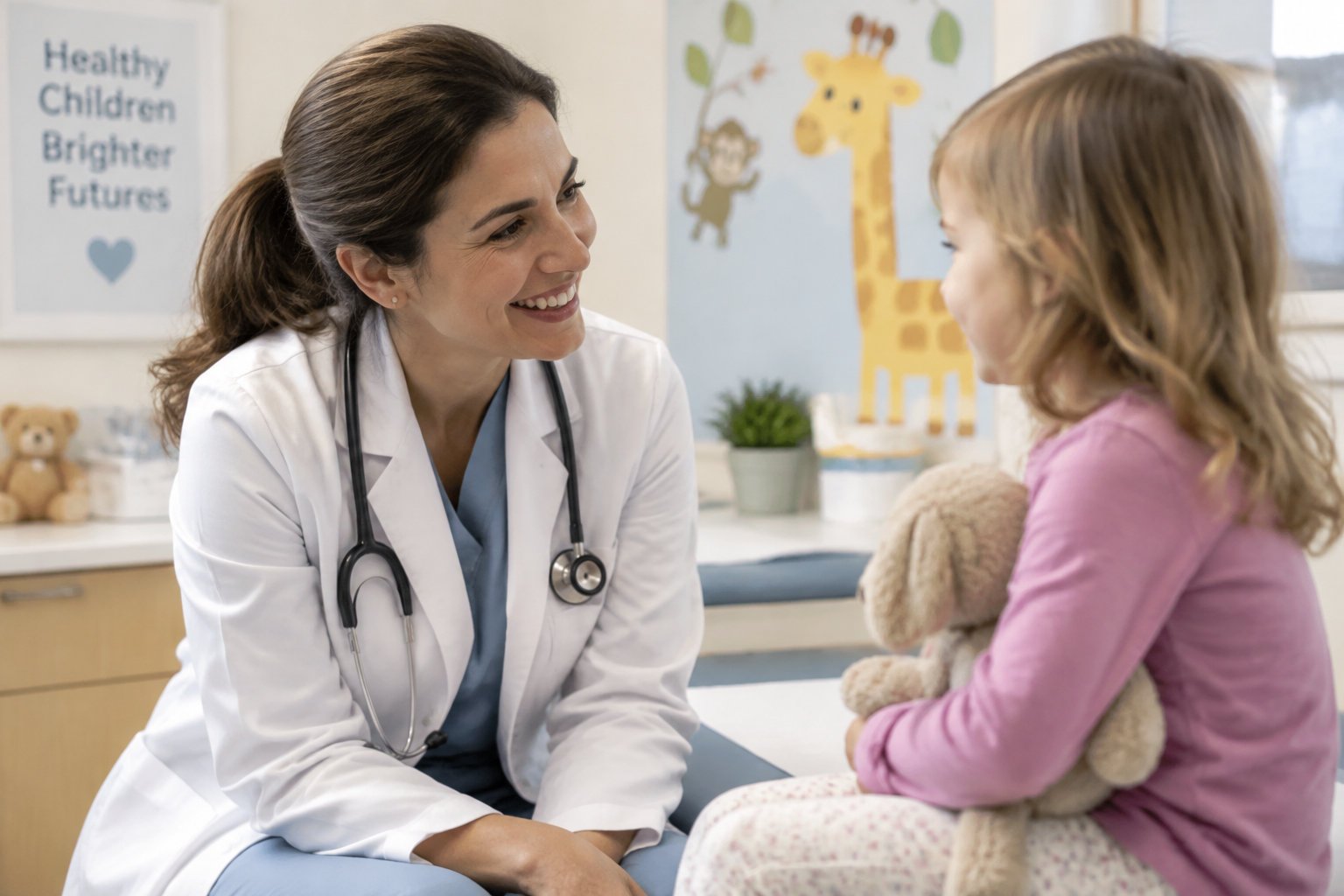 How to improve child attention span without screens naturally 7 A supportive consultation between a professional and a young child.